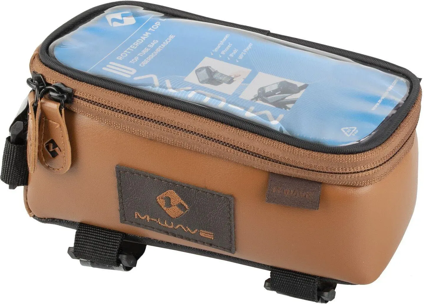 M-WAVE Rotterdam Top XL LE Smartphone Oberrohrtasche Braun braun No Size
