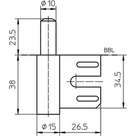 Simonswerk Rahmenteil V 8100 WF STA vern.2-tlg. Stahlzargen Stand.