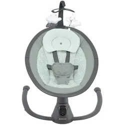 Kikkaboo elektrische Babywippe Twiddle, Schaukelfunktion, Fernbedienung, Timer dunkelgrün