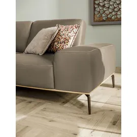 W.Schillig Ecksofa "run, Designsofa mit tollem Sitzkomfort, L-Form", beige (stone z73), B:299cm H:88cm T:178cm, Longlife Xtra-Leder Z73: Naturwalkleder der Luxusklasse aus den erlesensten Rohhäuten.