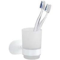 Wenko Zahnputzbecher Turbo-Loc® Zahnputzbecherhalter Uno Orea White matt aus