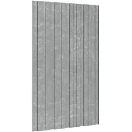 vidaXL Dachpaneel 12 Stk. 80 x 45 cm verzinkter Stahl silber