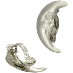 Dekoklammer LIEDECO "Mond", silber (silberfarben), 2 St., Metall, Gardinenbefestigungen, für Gardinen, Vorhänge