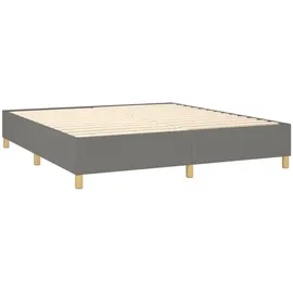 vidaXL Boxspringbett 180 x 200 cm Dunkelgrau