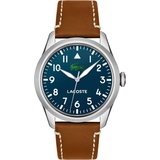 Lacoste Quarzuhr ADVENTURER, 2011301, Armbanduhr, Herrenuhr, Mineralglas, Lederarmband braun