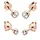 Elli Ohrstecker Set Roségold 925 Sterling Silber 2er Set mit Kristall