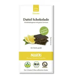 MAKRI Dattel Schokolade Zitrone 57% Kakao bio