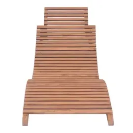 vidaXL Sonnenliegen 2 Stk. Massivholz Teak