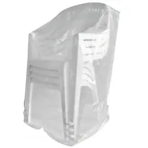 Sunnydays Stapelstuhlschutzhülle 66 cm Transparent/Weiß
