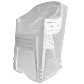Sunnydays Stapelstuhlschutzhülle 66 cm Transparent/Weiß