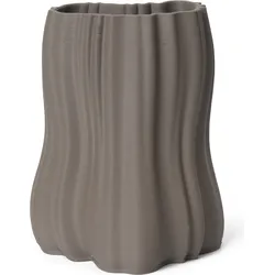 Moire Vase 20 cm anthrazitfarbig