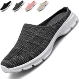 Acfoda Leichte Atmungsaktive Sabots Pantoletten Herren Slip On Hausschuhe Sommer Pantoffeln Outdoor Sports Freizeit Walking Schuhe Low Top mit Antirutsch Foam Sohle Grau 48 - 48 EU