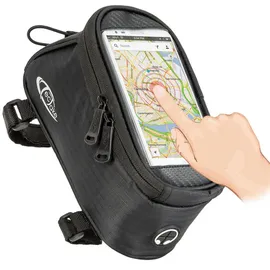Tectake Fahrradtasche Satteltasche mit Rahmen-Befestigung Schwarz