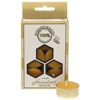 Stumpenkerzen Teelicht 6 St. 100% Bienenwachs