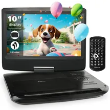 Denver MT-1097 Tragbarer DVD-Player 25.4 cm 10 Zoll EEK: C (A - G) Akkubetrieb, inkl. 12 V Kfz-Anschlusskabel Schwarz