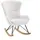 58 aufm Kessel Schaukelstuhl Katreena Bouclé 76 x 101 x 110 cm Creme/Schwarz gepolstert