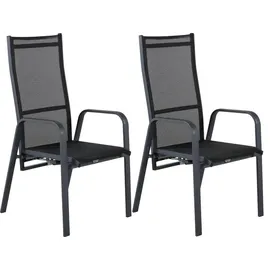 VCM Copacabana Gartenstuhl 2er Set 0 x 0 x 0 cm schwarz