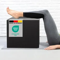 Bandscheibenwürfel Stufenbett Lagerungswürfel - Auswahl: mit Bezug, Größe: M-L