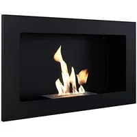 Alfra Ethanol-Wandkamin, Biokamin 400 x 550 mm, 0,2 L,ohne Verglasung,Schwarz