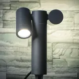 KANLUX Außenleuchte Aluminium, Glas schwenkbar 2x GU10 IP54 anthrazit
