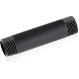 pamo Temperguss Rohr für Möbelbau mit 3/4 Zoll Gewinde für DIY Kleiderstange im Industrial Loft Design | Pulverbeschichtet Wasserrohr in schwarz für Do-It-Yourself Kleiderschrank (5 cm)