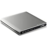 techPulse120 Externes UHD 4k 3D M-Disc BDXL USB 3.0 USB-C Laufwerk Blu-ray Brenner Burner Superdrive Slim BD DVD CD Ultra für Computer Notebook Ultrabook Windows Mac OS Apple iMAC Aluminium Silber