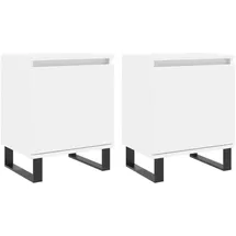 vidaXL Nachtschrank 2 Stk. 40 x 30 x 50 cm Weiß