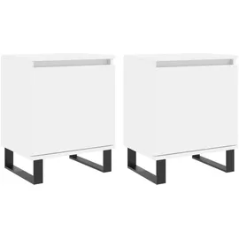vidaXL Nachtschrank 2 Stk. 40 x 30 x 50 cm Weiß