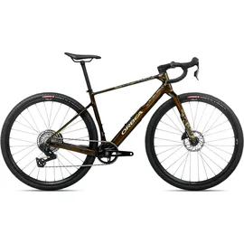 Orbea Terra M31eTEAM 1X Gravel Bike caramel carbon view - braun