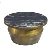 FineBuy Couchtisch Schwarz Marmor 60 x 31 cm