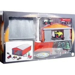 Vedes - Speed Zone - Bauernhof-Scheune mit Fahrzeugen und Zubehör