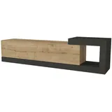 [en.casa] Tv-Element, Eiche / Anthrazit