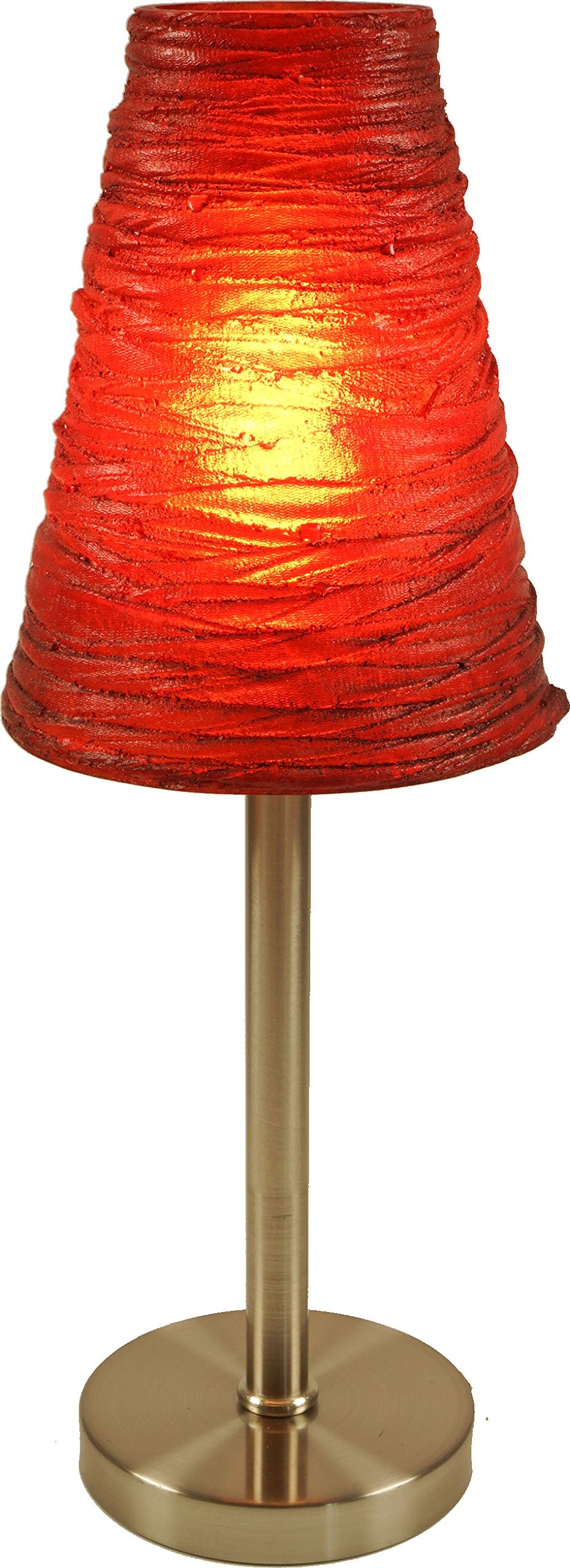 GURU SHOP Tischleuchte Kokopelli - Lola 1377, Rot, Metall, Farbe: Rot, 42x16x16 cm, Klassische, Moderne Tischlampen
