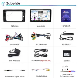 GABITECH 9 Zoll Android Autoradio GPS Navi für AUDI A3 2003-2013 Drahtlos Carplay und Android Auto