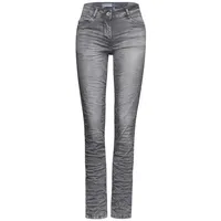 Cecil Damen B377687 Jeans Casual Fit, Light Grey Stone Wash, 34W / 30L