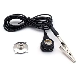 Quadrios ESD-Erdungskabel 1.80m Klemme, Druckknopf 10 mm, Buchse, Krokodilklemme