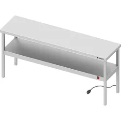 Stalgast Edelstahl Wärmebrücke 2-etagig 1400x400x700 mm mit Keramik-Infrarot-Strahlern