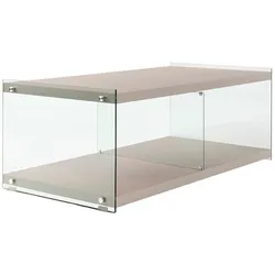 TV-Schrank KAYOOM "TV-Tisch Elementary, eckige Form, viel Ablagefläche", silber, B:120cm H:45cm T:60cm, Schränke, TV-Tisch, gehärtetes Glas, pflegeleicht