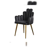 KAWOLA Stuhl FREJA Esszimmerstuhl Velvet schwarz Fuß gold