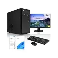 Megaport Komplett Home Office PC Academy AMD Ryzen 5 5600G 6x3.90GHz • 24" Monitor • Windows 11 • AMD Vega 7 integriert • 16GB DDR4 • 500GB M.2 SSD • WLAN • Tastatur Maus Set • Multimedia PC