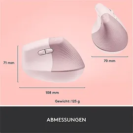 Logitech Lift Vertical Ergonomic rosa