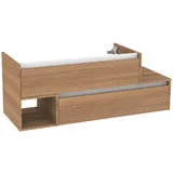 Fackelmann Waschbeckenunterschrank,inks Vita 128,5 cm x 50 cm x 46 cm Oak/Weiß