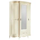 Casa Padrino Kleiderschrank Luxus Barock 130 x 206,6 x 62,6 cm Creme/Gold