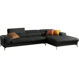 W.Schillig Eckcouch Leder 3-Sitzer Grau