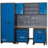 SCHEPPACH Werkbank Holz/Stahl 236 x 50 x 205 cm 5 Schubladen