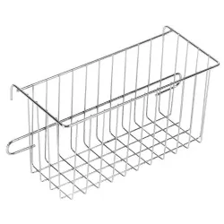 Floorstar Korb KE 1 für Einfachfahrwagen SOLID KE 1 , Verchromter Utensilienkorb für 3 x 1-l-Flaschen