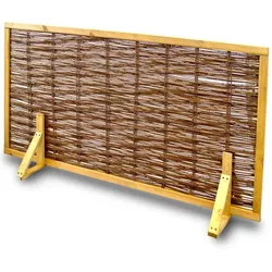 Noor Mobile Trennwand aus Weide 0,90 x 1,20 m