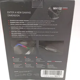 Mars Gaming MH122, FRGB Over Ear Kopfhörer mit Mikrofon, HiFi Sound, Geräuschunterdrückung, Ultraleichtgewicht, PS4 PS5 Xbox Switch Switch 2 Tablet Windows Mac, Schwarz,