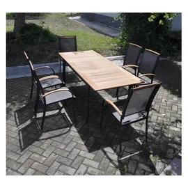 leslilivingb Monza Ausziehtisch 152-210 x 89 x 75,5 cm Anthrazit