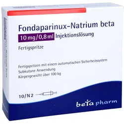 FONDAPARINUX-Natrium beta 10mg/0,8ml Inj.-L.F.-Sp. 10 St